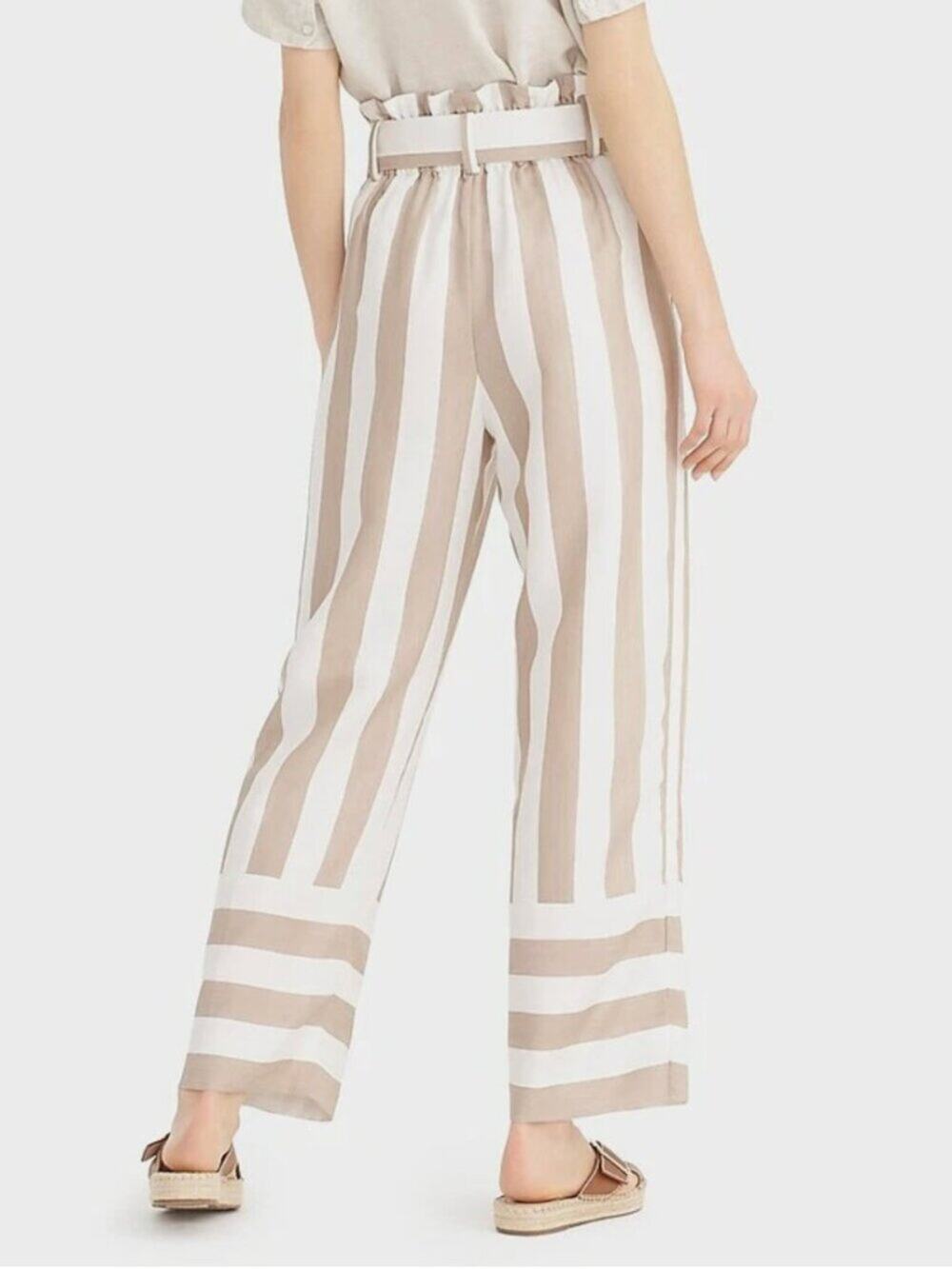 J. Crew Point Sur Paperbag Striped Pants Size 8
